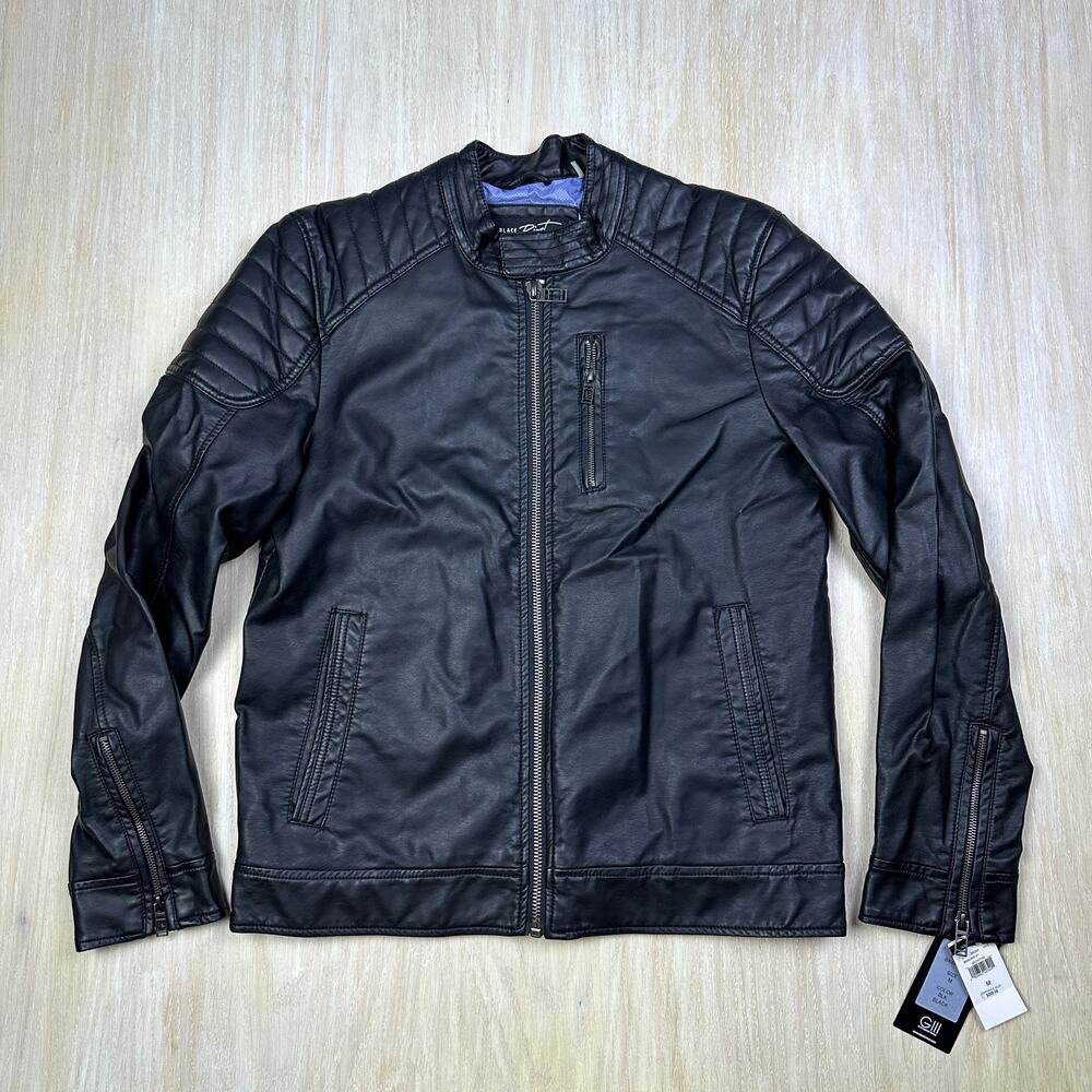 NWT Black Rivet Black Wilsons Leather Biker Motercycle Women's Jacket Medium